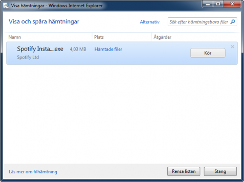 Internet Explorer 9 Download Manager