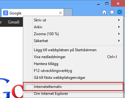 Internetalternativ i Internet Explorer