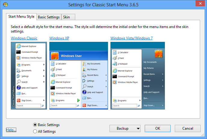 Konfigurera Clasiic Shell i Windows 8