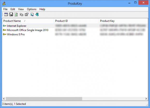 ProduKey i Windows 8