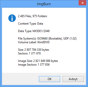 Skapa bootbar Windows 8 ISO